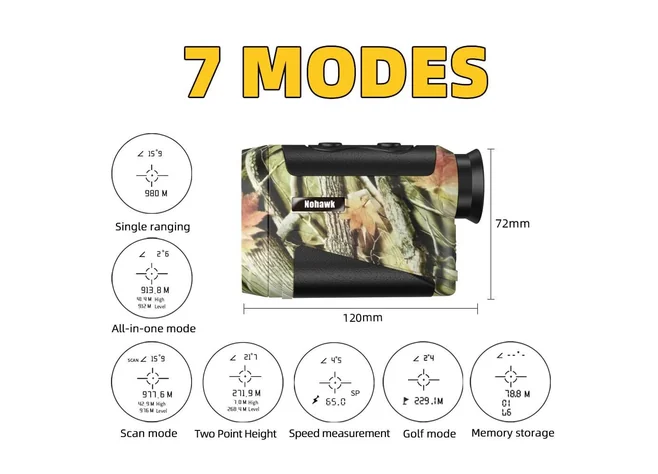 Лазерный дальномер Nohawk A2-1000 Camo Фото 3